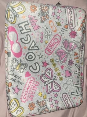 Coach Poppy Graffiti Butterfly Laptop Case